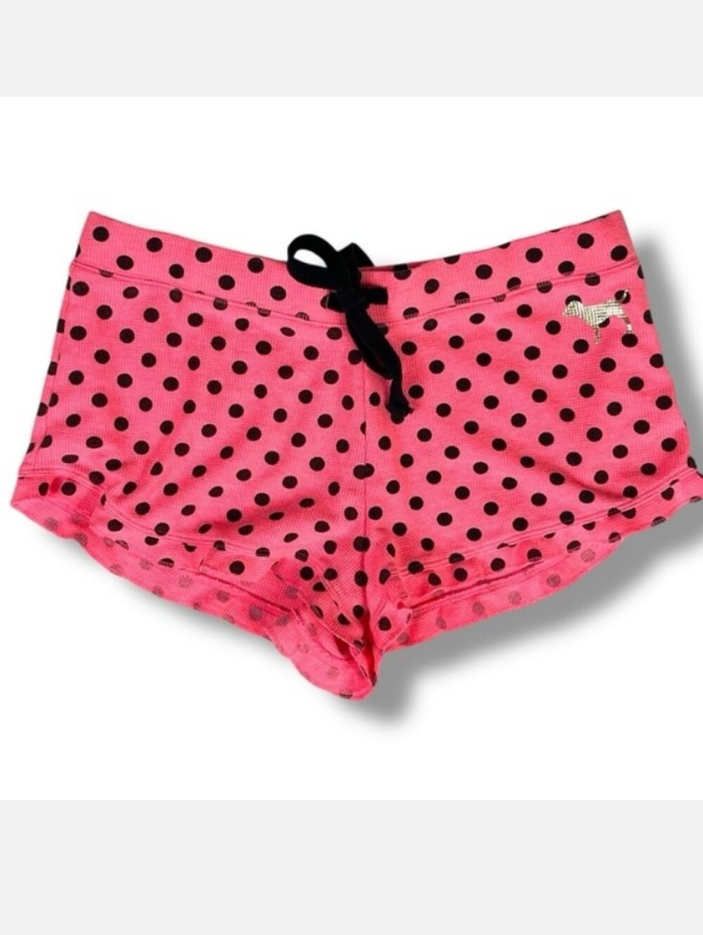 PINK vintage y2k Xs pajama shorts Retro Sexy Micro Mini Pokla Dot Deadstock